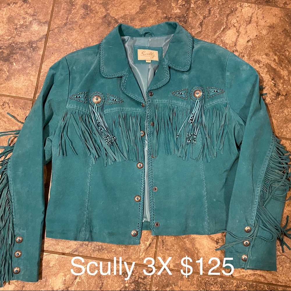 Scully Leather Fringe Jacket Plus Size